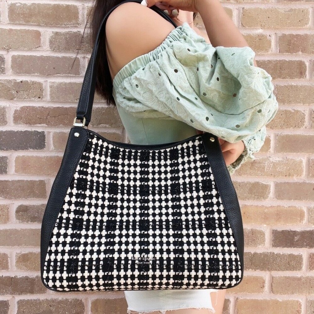 Kate Spade Triple Compartment Shoulder Bag Tote Bl